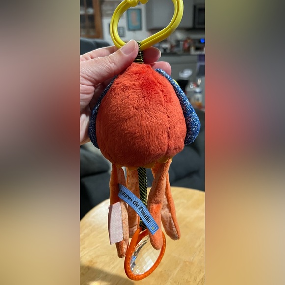 Moulin Roty Les Aventures De Paulie Activity Cuttlefish Orange Jellyfish Plush - Picture 8 of 9